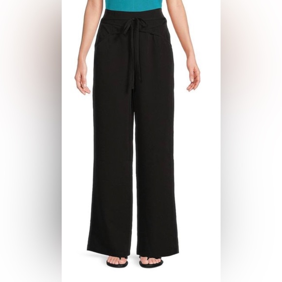 NWOT High waisted wide leg pants. SZ L - Picture 1 of 8